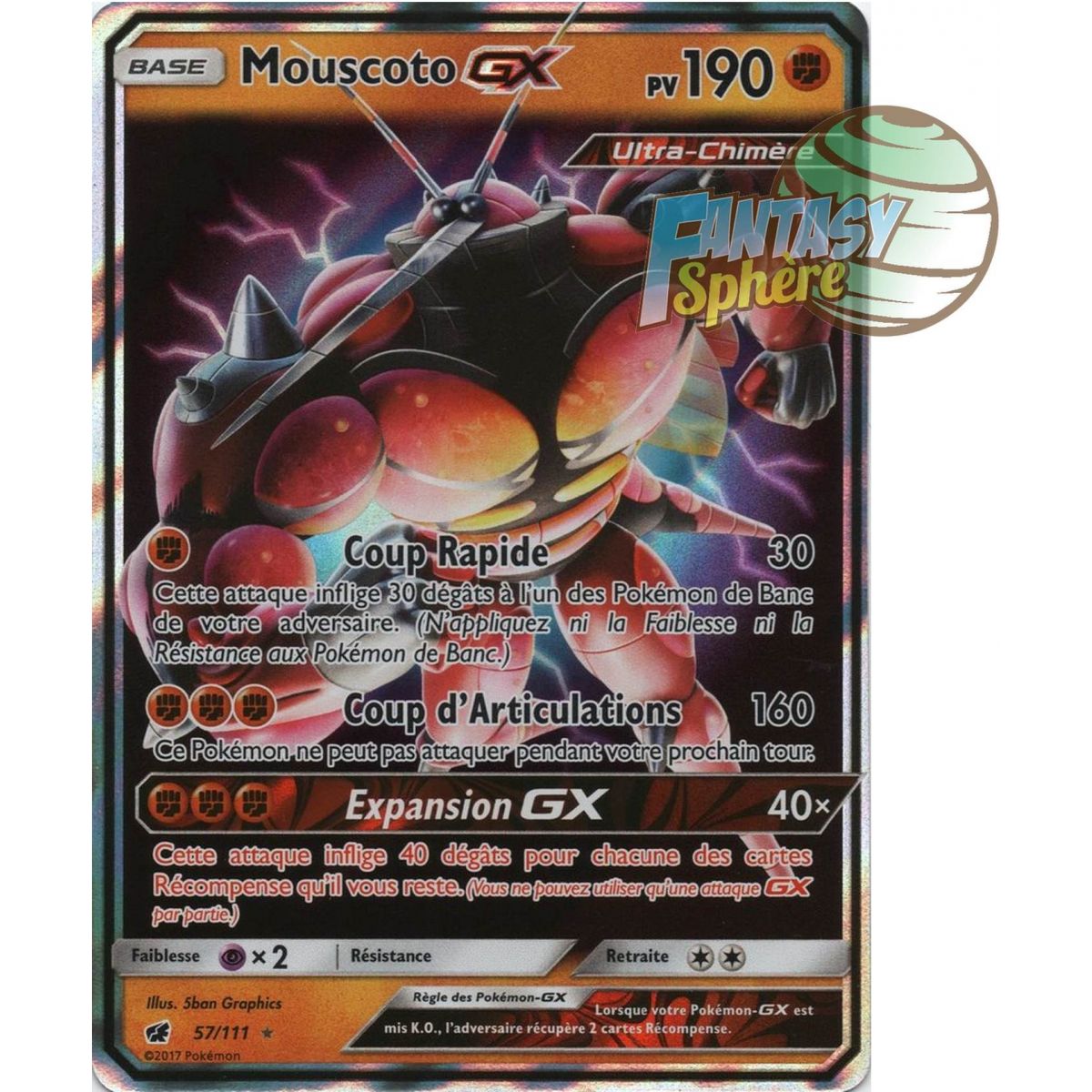 Mouscoto GX – Ultra Rare 57/111 – Sonne und Mond 4 Crimson Invasion