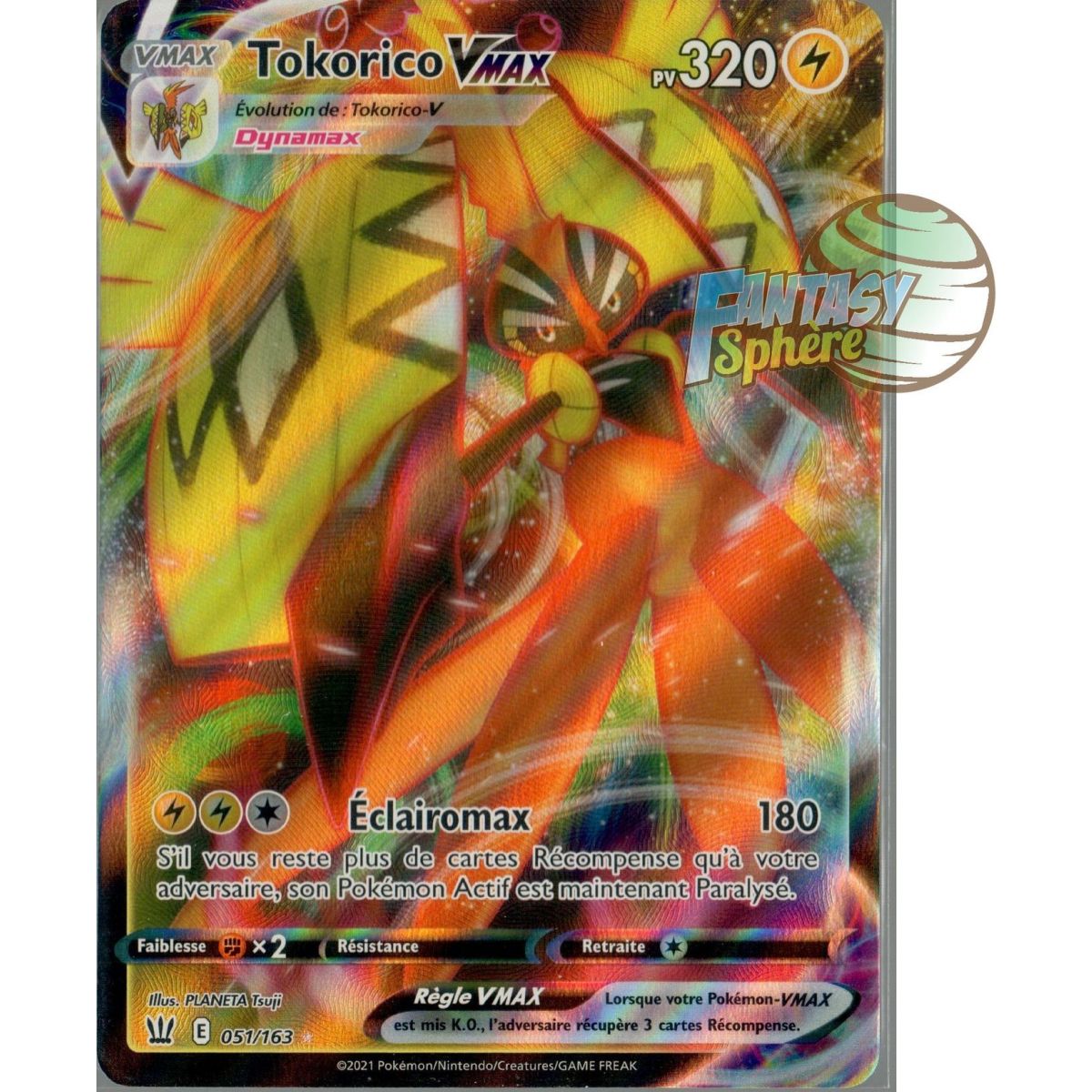 Item Tokorico VMAX – Full Art Ultra Rare 51/163 – Kampfstil mit Schwert und Schild