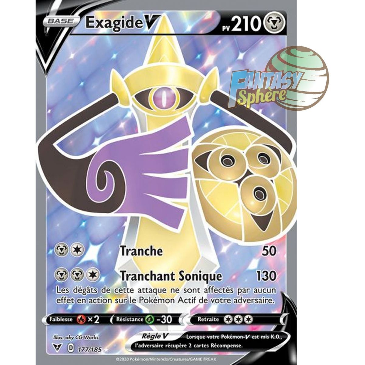Aegislash V – Full Art Ultra Rare 177/185 – Schwert & Schild 4 Vivid Voltage
