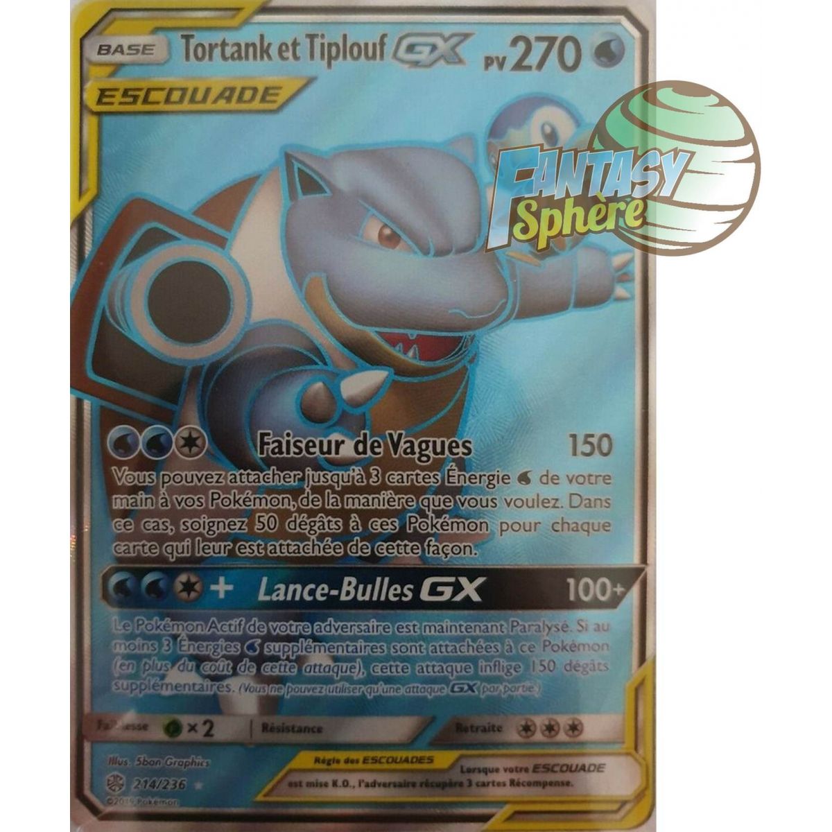 Turtok & Plinfa GX - Full Art Ultra Rare 214/236 - Sonne & Mond 12 Kosmische Finsternis