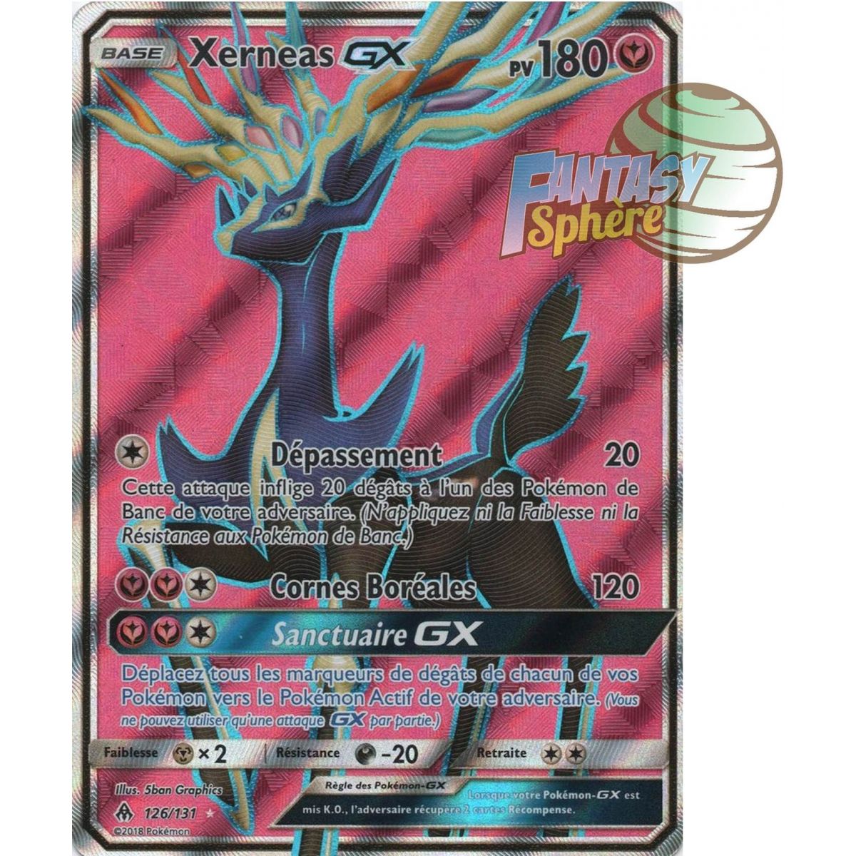 Xerneas GX – Full Art Ultra Rare 126/131 – Sonne & Mond 6 Verbotenes Licht