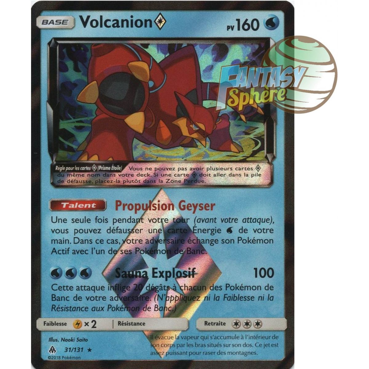 Item Volcanion - Prisme Rare 31/131 - Soleil et Lune 6 Lumière Interdite