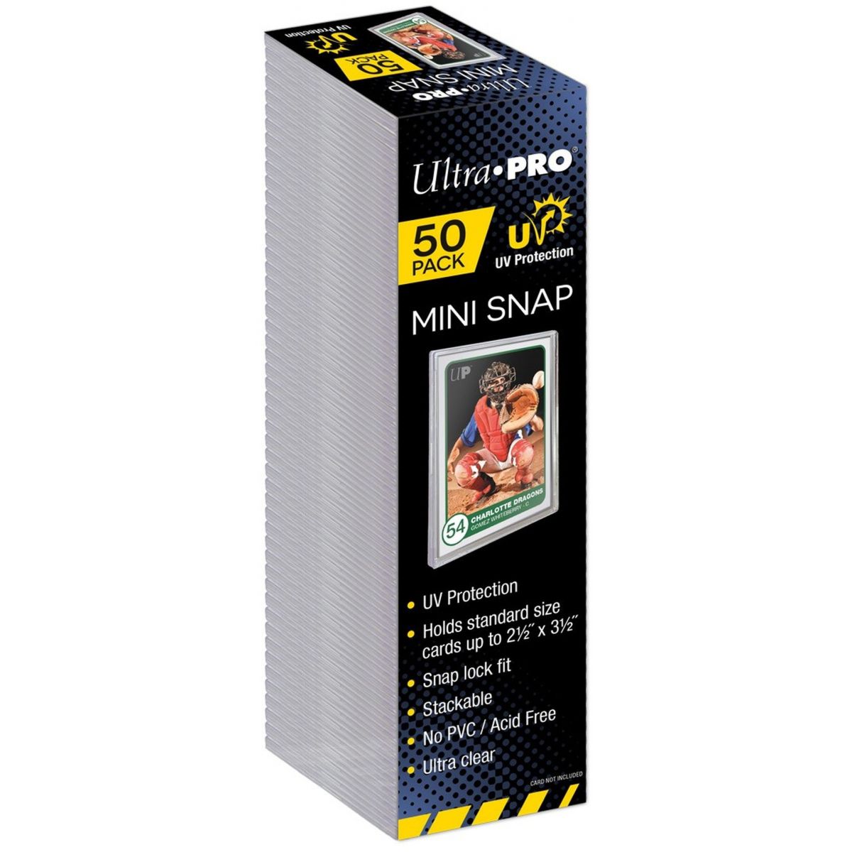 Ultra Pro – Starrer Kartenschutz – 50 Stück Mini-Snap-Kartenhalter – Top Loader (50)