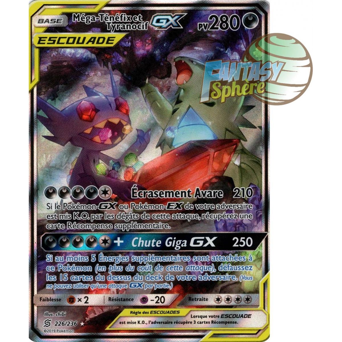 Mega-Sableye & Tyranitar GX - Full Art Ultra Rare 226/236 - Sonne & Mond 11 Vereinte Geister