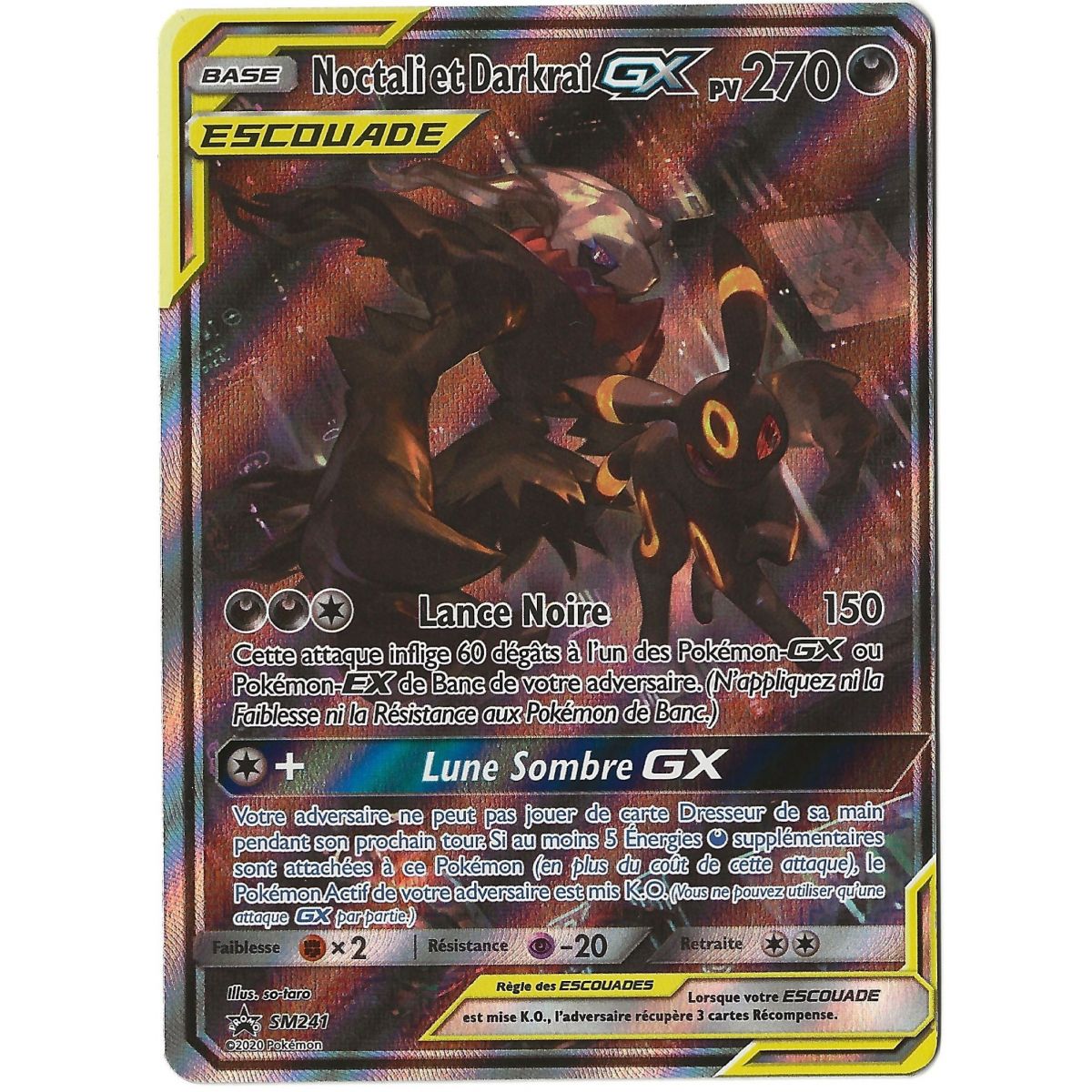 Noctali und Darkrai GX - Full Art Ultra Rare - SM241