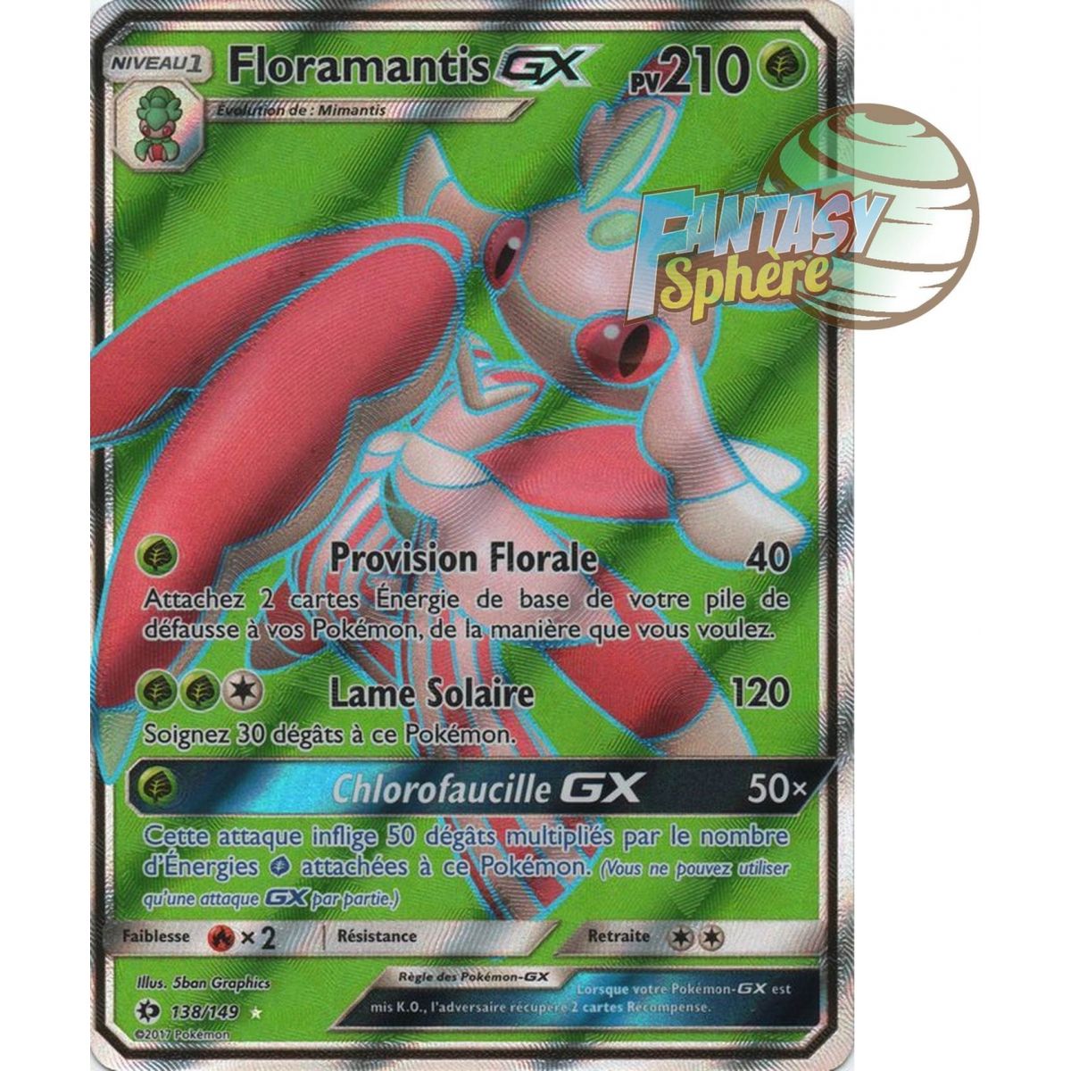 Floramantis GX - Full Art Ultra Rare  138/149 - Soleil et Lune 1