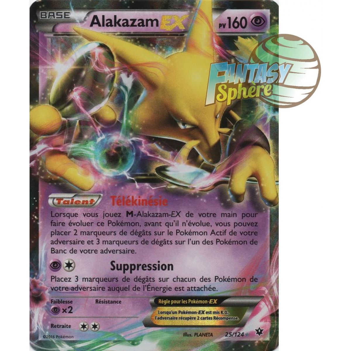 Alakazam EX – Ultra Rare 25/124 – XY 10 Impact of the Fates