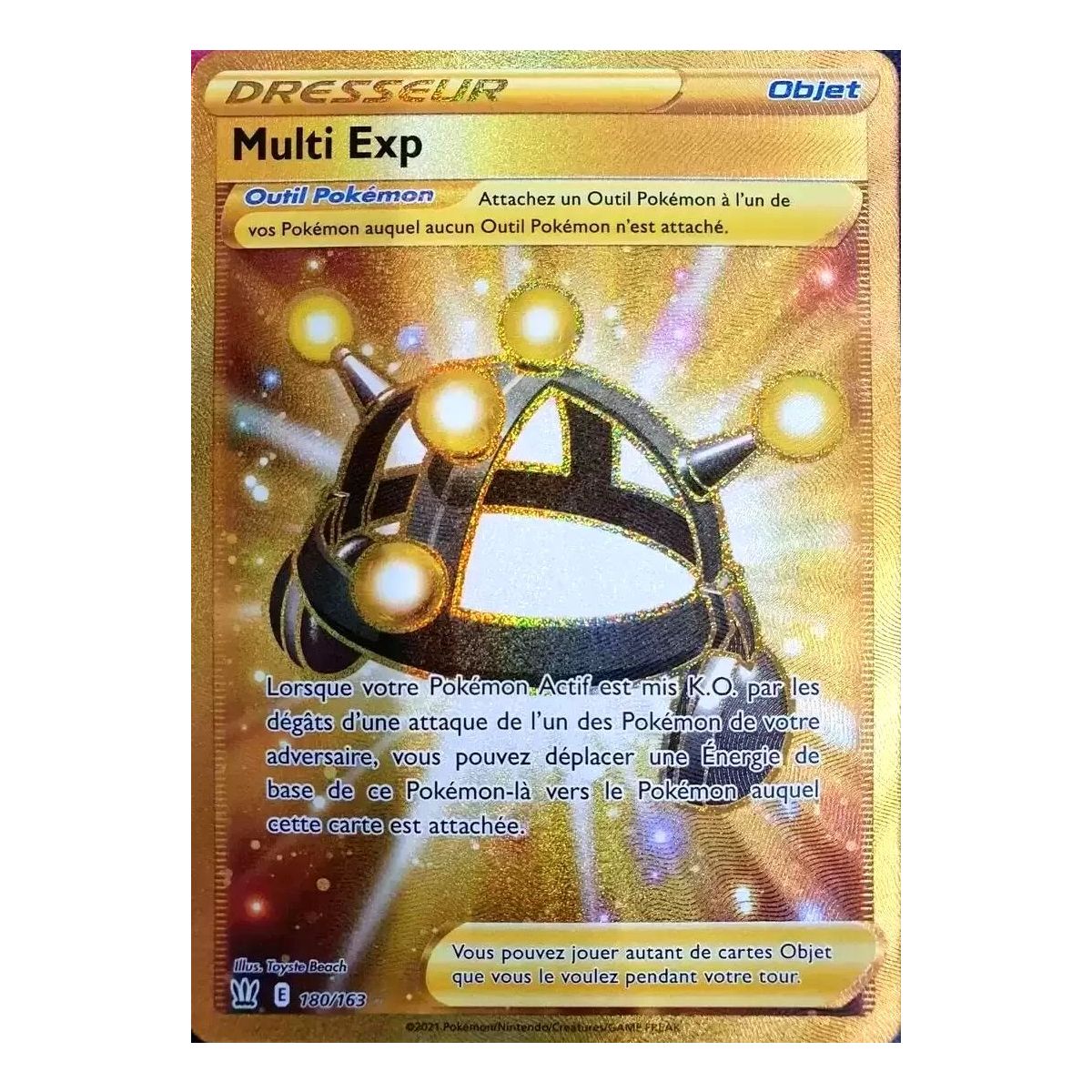 Item Multi Exp – Secret Rare 180/163 – Kampfstil mit Schwert und Schild