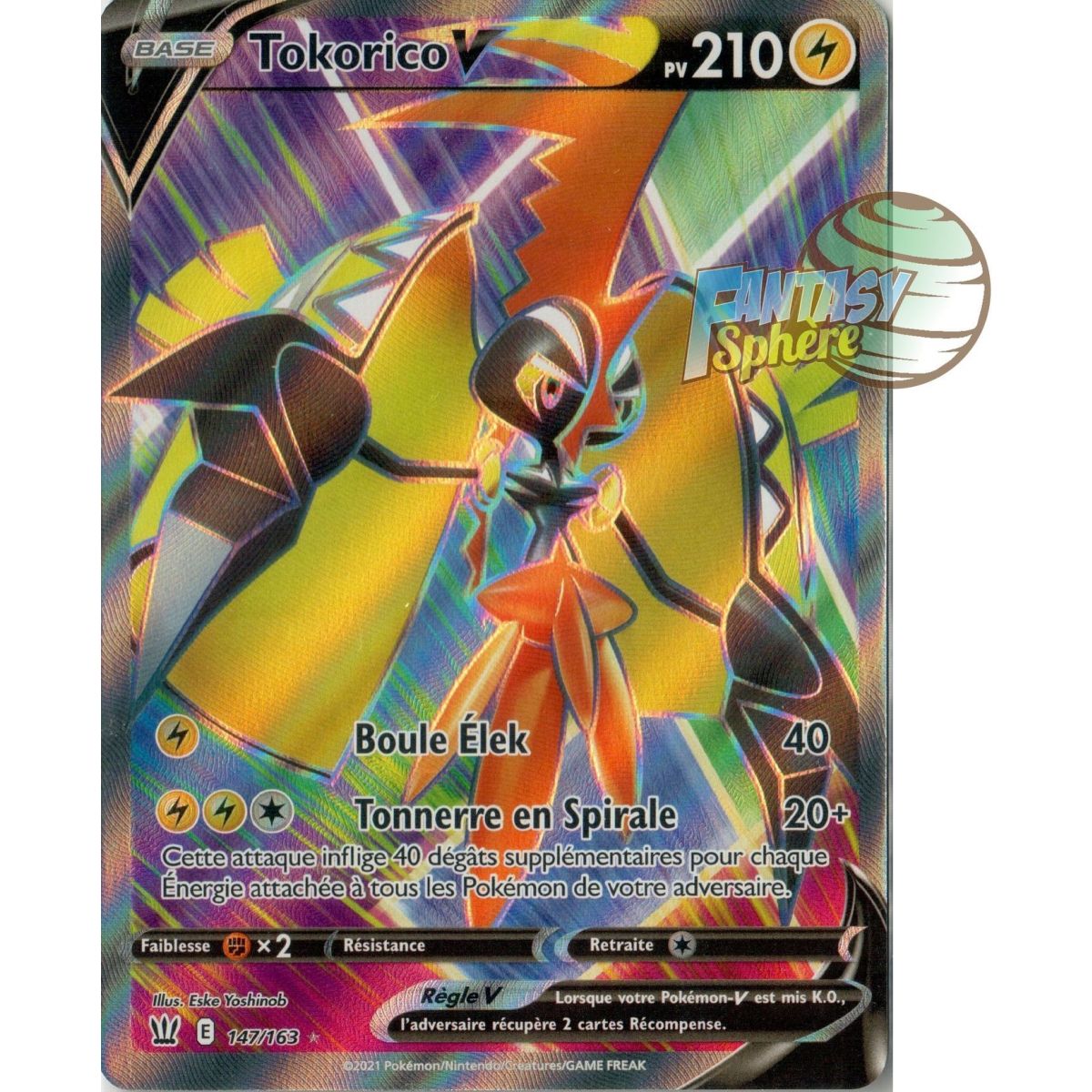 Item Tokorico V – Full Art Ultra Rare 147/163 – Kampfstil mit Schwert und Schild