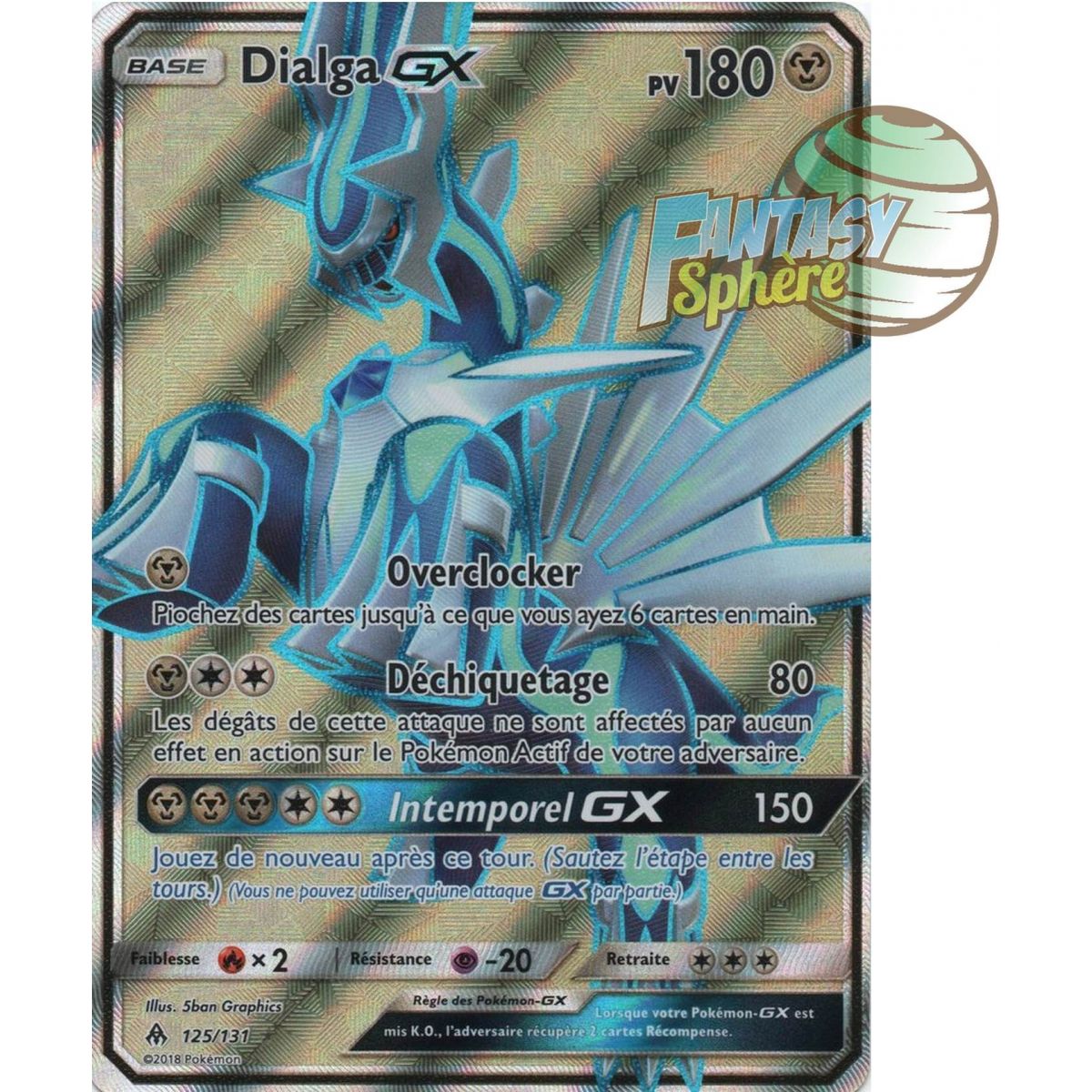 Dialga GX – Full Art Ultra Rare 125/131 – Sonne & Mond 6 Verbotenes Licht
