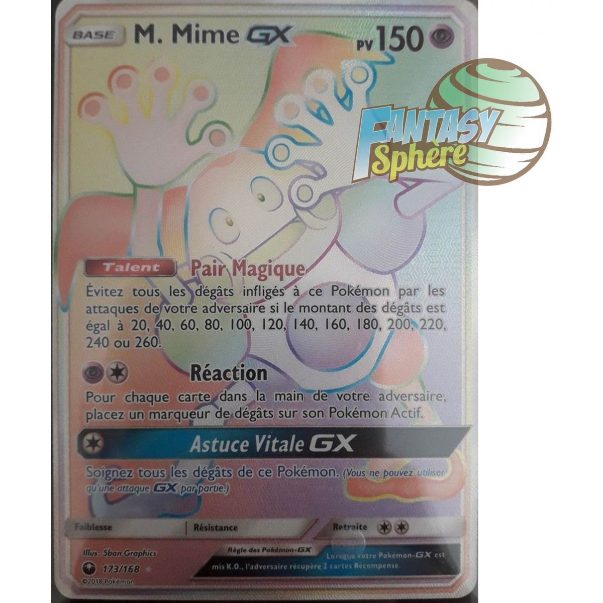 Mr. Mime GX – Secret Rare 173/168 – Sonne und Mond 7 Himmlischer Sturm