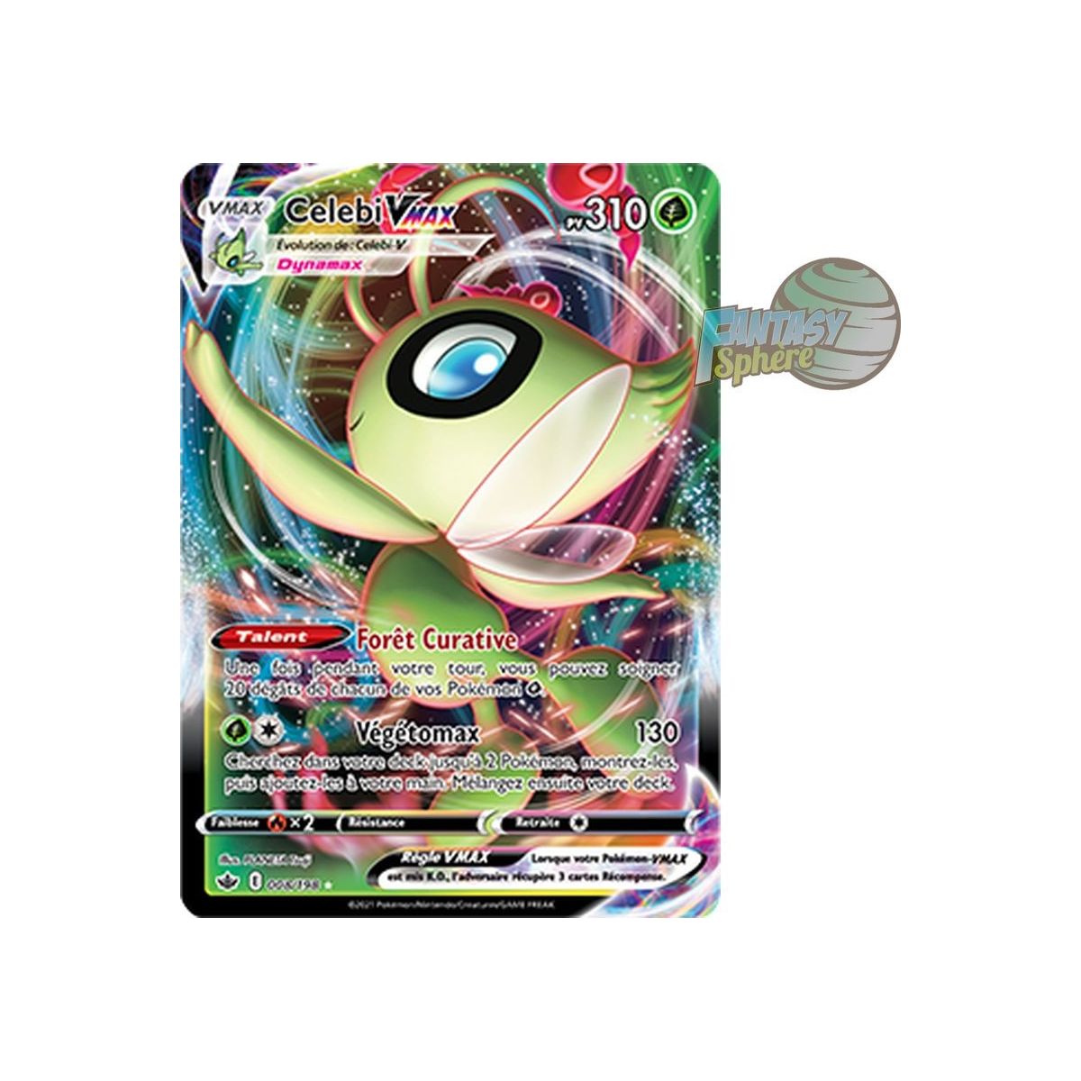 Item Celebi VMAX – Full Art Ultra Rare 8/198 – Schwert und Schild Reign of Ice