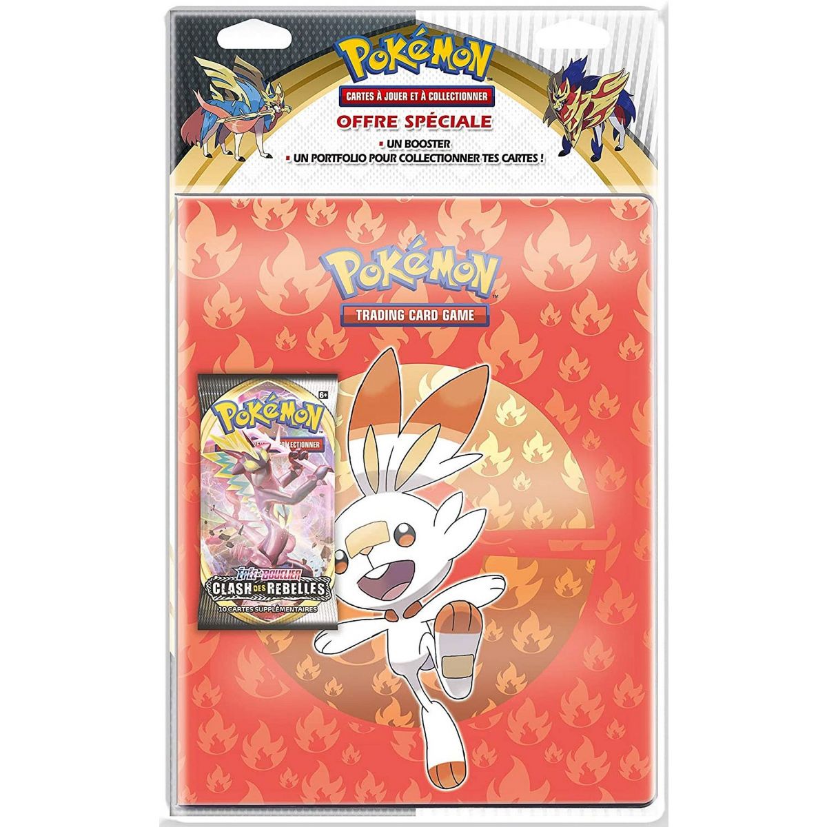 Portfolio 9 Boxen – Pokémon + 1 Schwert- und Schild-Booster – Rebel Clash [EB02] – FR