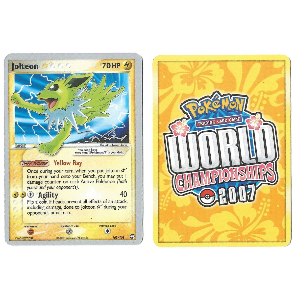 Jolteon Star – Gold Star Rare – 101/108 – Weltmeisterschaft 2007