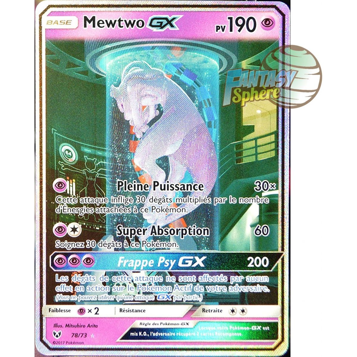 Mewtu GX – Geheime Seltenheit 78/73 – Sonne & Mond 3.5 Leuchtende Legenden