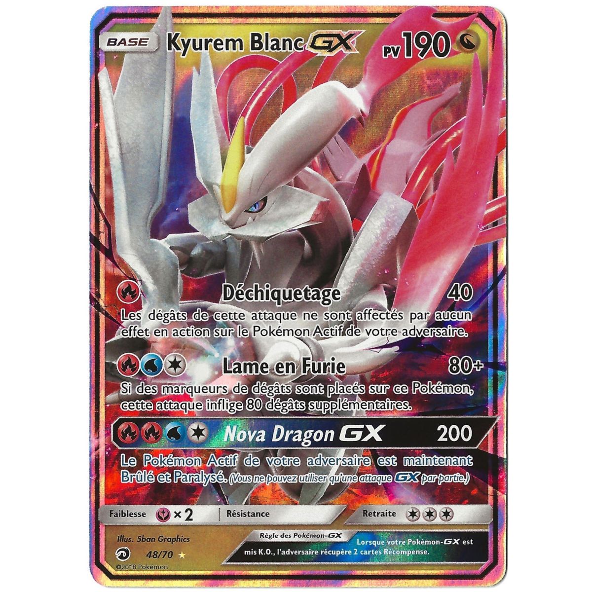 Weißes Kyurem GX – Ultra Rare 48/70 – Sonne & Mond 7.5 Drachenmajestät