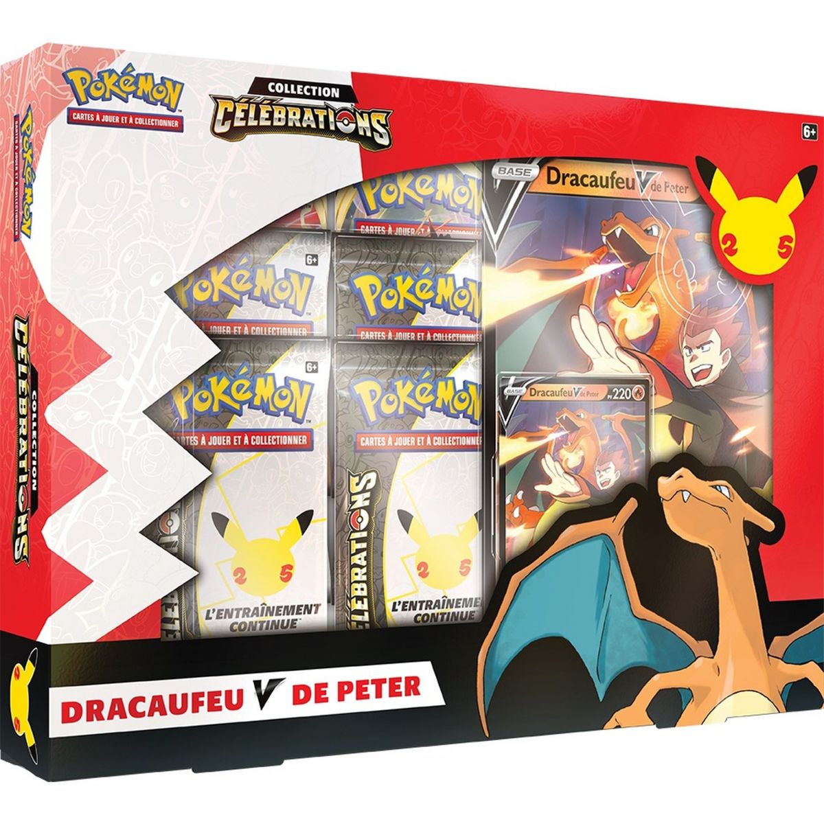 Pokémon – Box-Set – Peters Glurak V – 25-jähriges Jubiläum [EB07.5] – FR