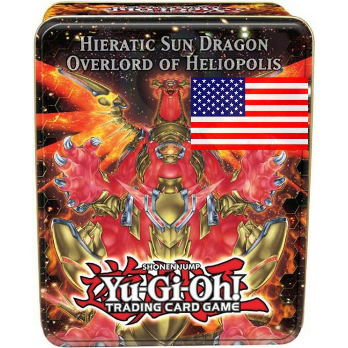 *US-Druck VERSIEGELT* Yu-Gi-Oh! – Blechdose zum Sammeln 2012 – Hieratic Sun Dragon Overlord of Heliopolis – Welle 2