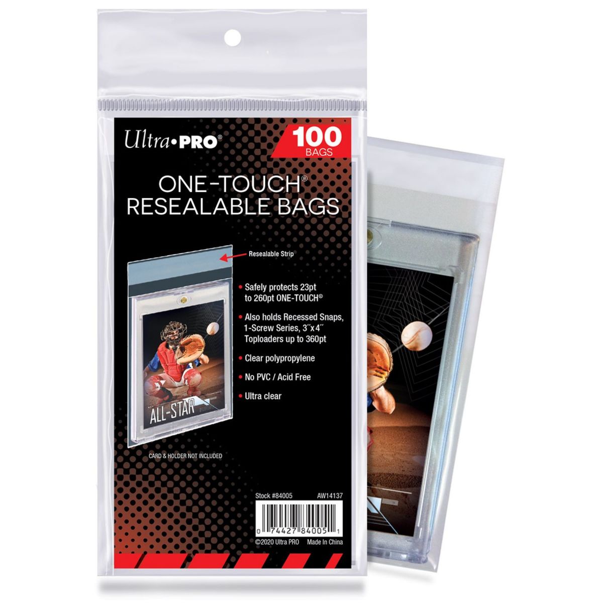 Ultra Pro – Team-Taschen – wiederverschließbare One-Touch-Tasche – wiederverschließbare One-Touch-Kartenschutzhüllen (100)