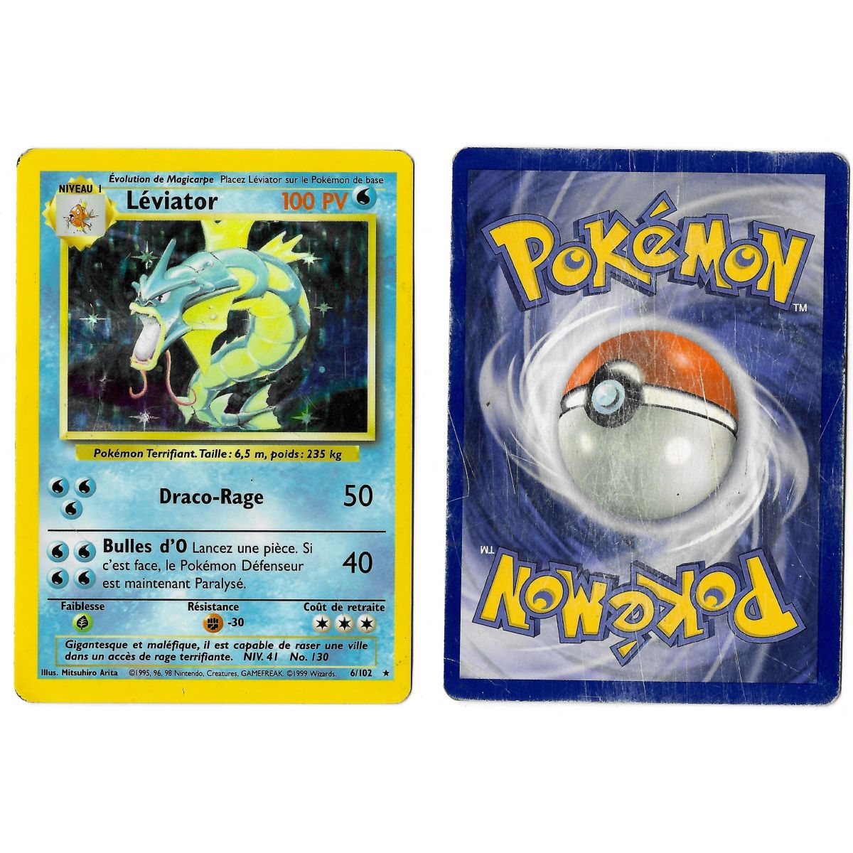 Gyarados 6/102 Basisset Holo Unlimited French View Scan