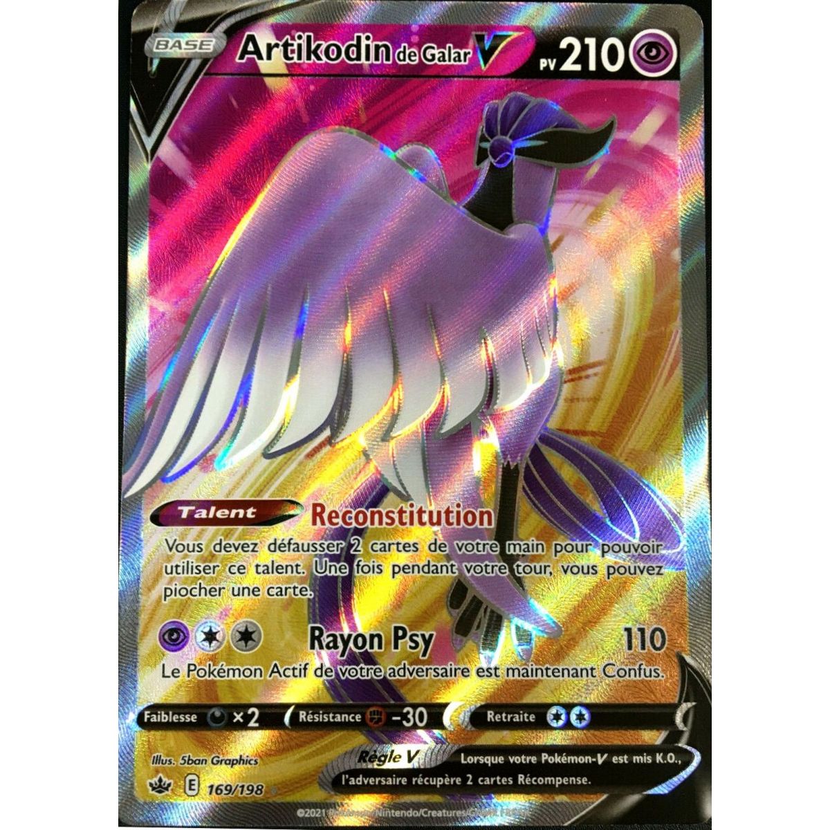 Item Galarian Articuno V – Full Art Ultra Rare 169/198 – Schwert und Schild Reign of Ice