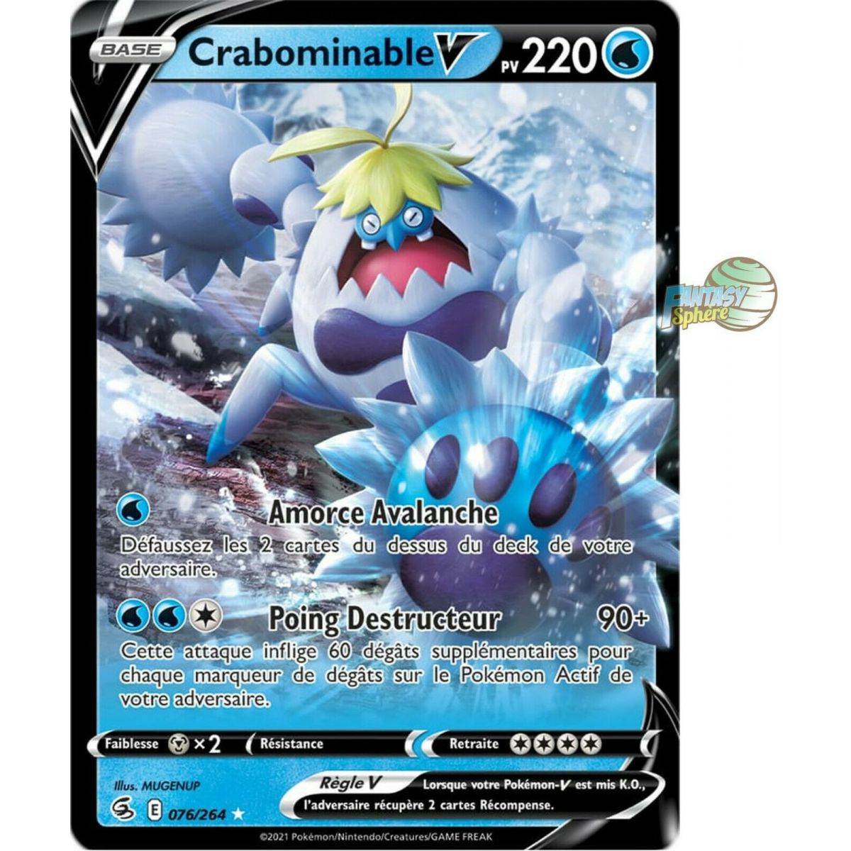 Crabominable V – Ultra Rare 076/264 – EB08 Fusion Faust Schwert und Schild