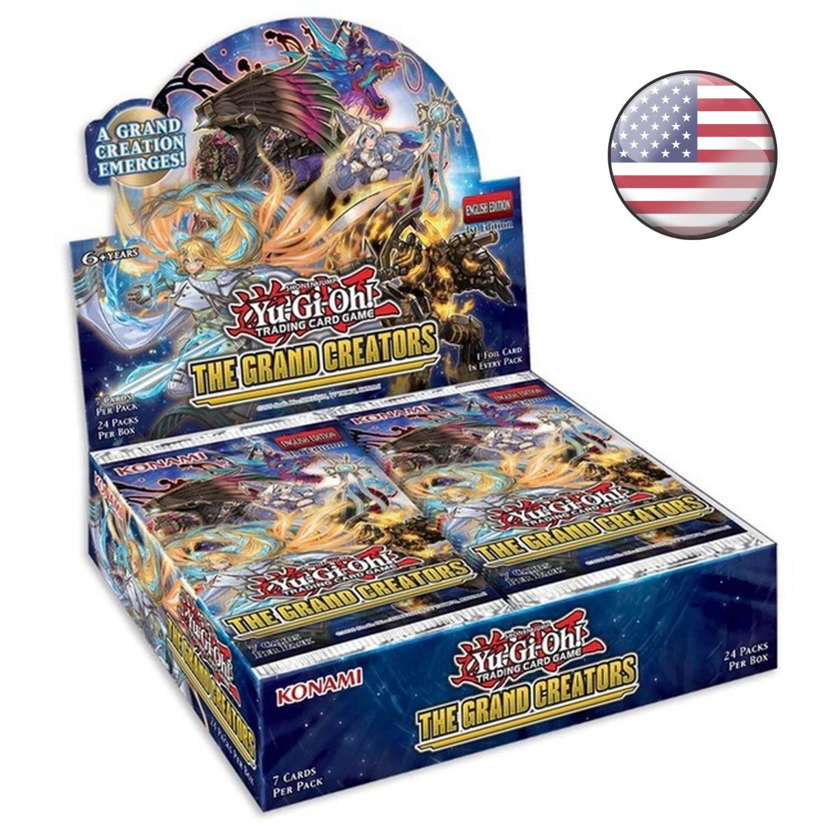 Yu Gi Oh! - Display - Box mit 24 Boostern - Grand Creator - Amerikanische USA