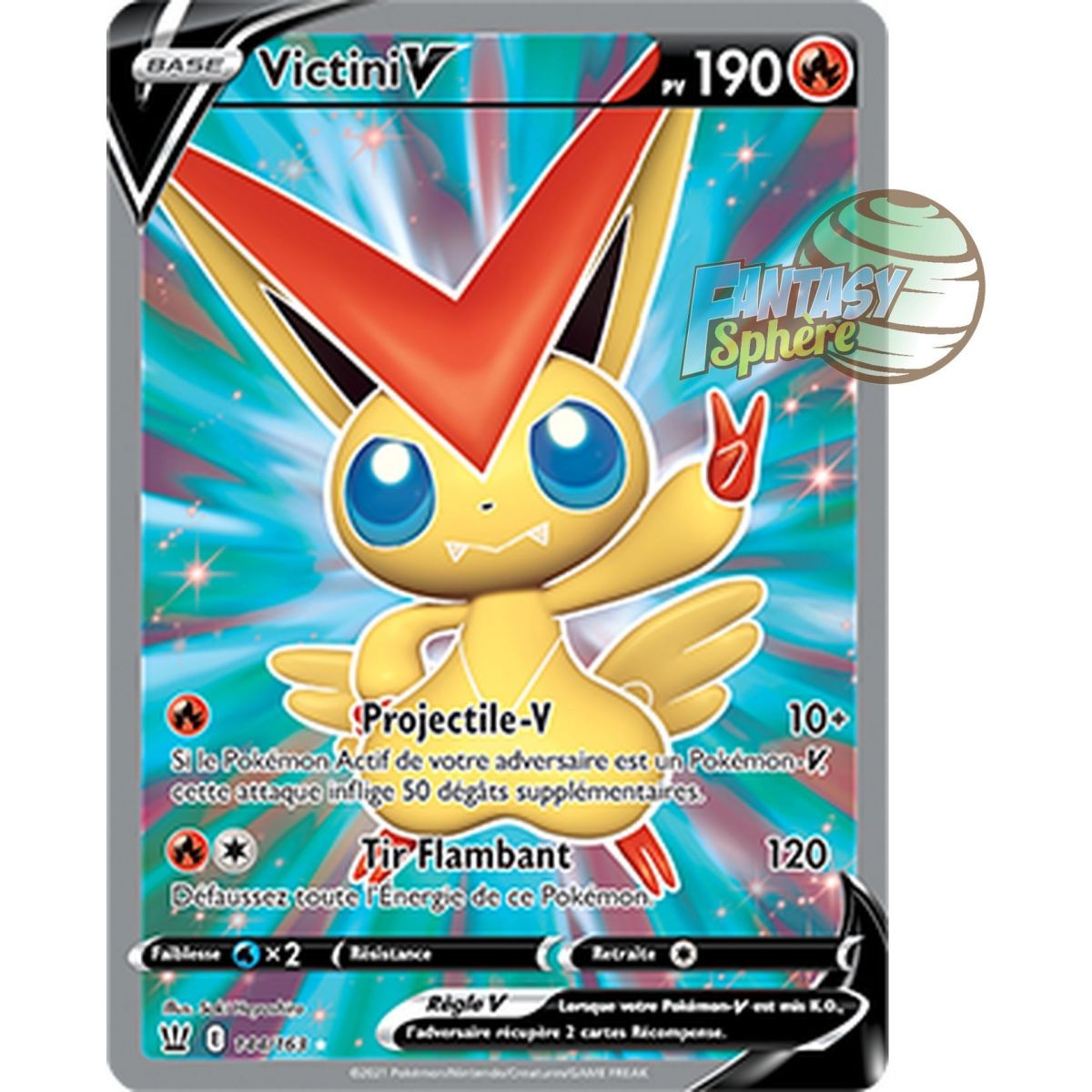 Victini V – Full Art Ultra Rare 144/163 – Kampfstil mit Schwert und Schild