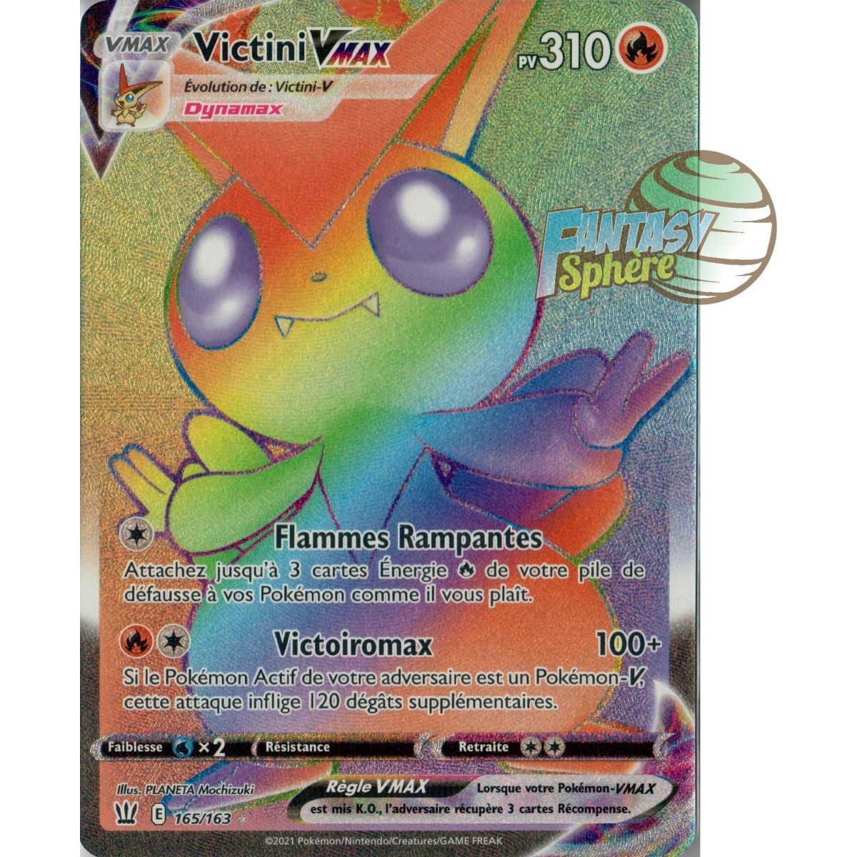 Item Victini VMAX – Secret Rare 165/163 – Kampfstil mit Schwert und Schild