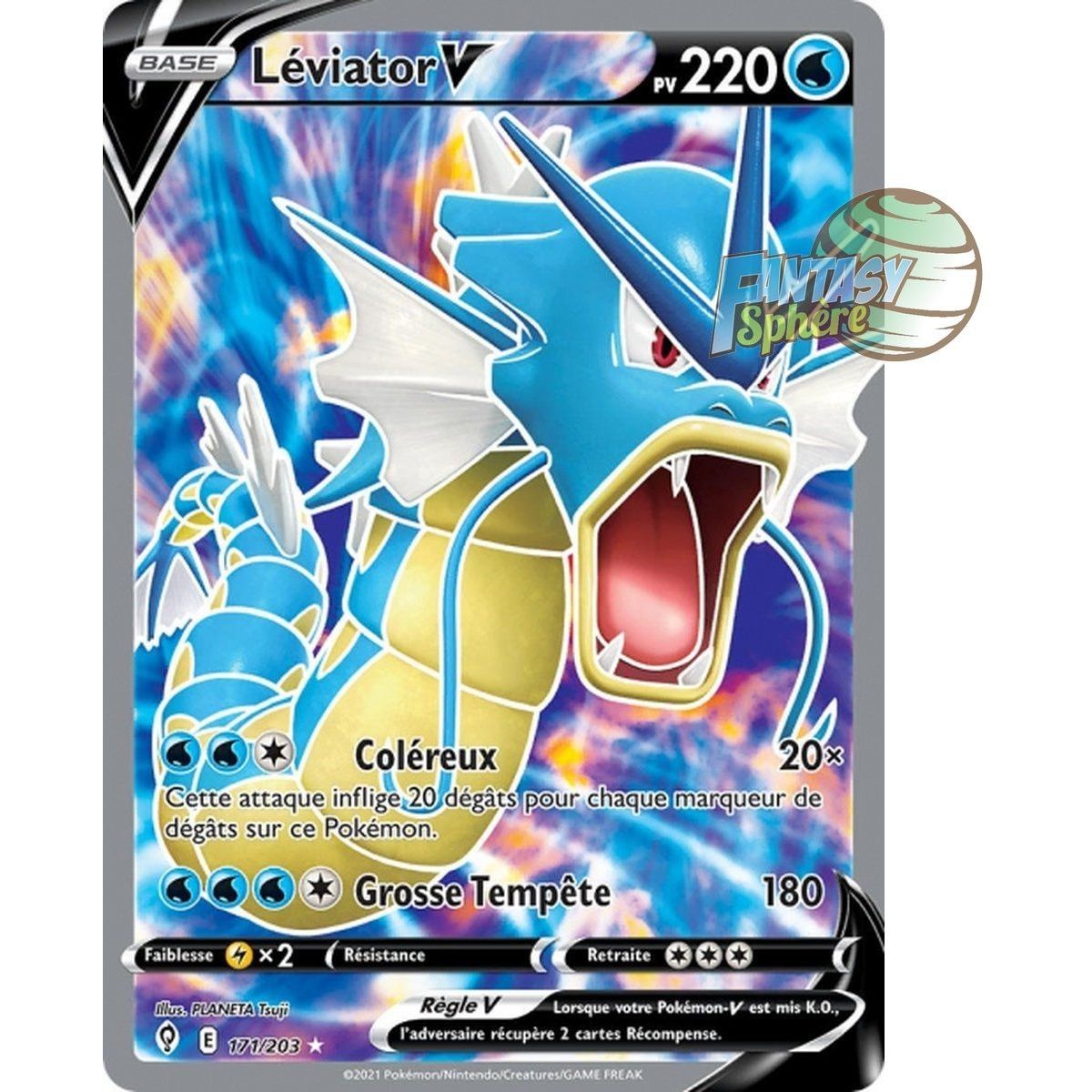 Item Gyarados V – Full Art Ultra Rare 171/203 – Schwert- und Schildentwicklung Celeste