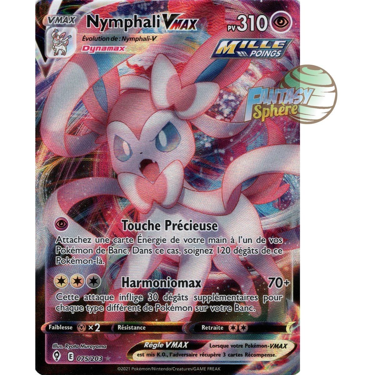 Item Nymphali VMAX – Full Art Ultra Rare 75/203 – Schwert- und Schildentwicklung Celeste