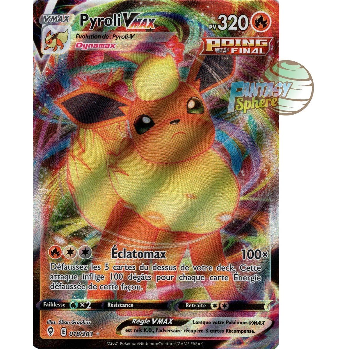 Pyroli VMAX – Full Art Ultra Rare 18/203 – Schwert- und Schildentwicklung Celeste