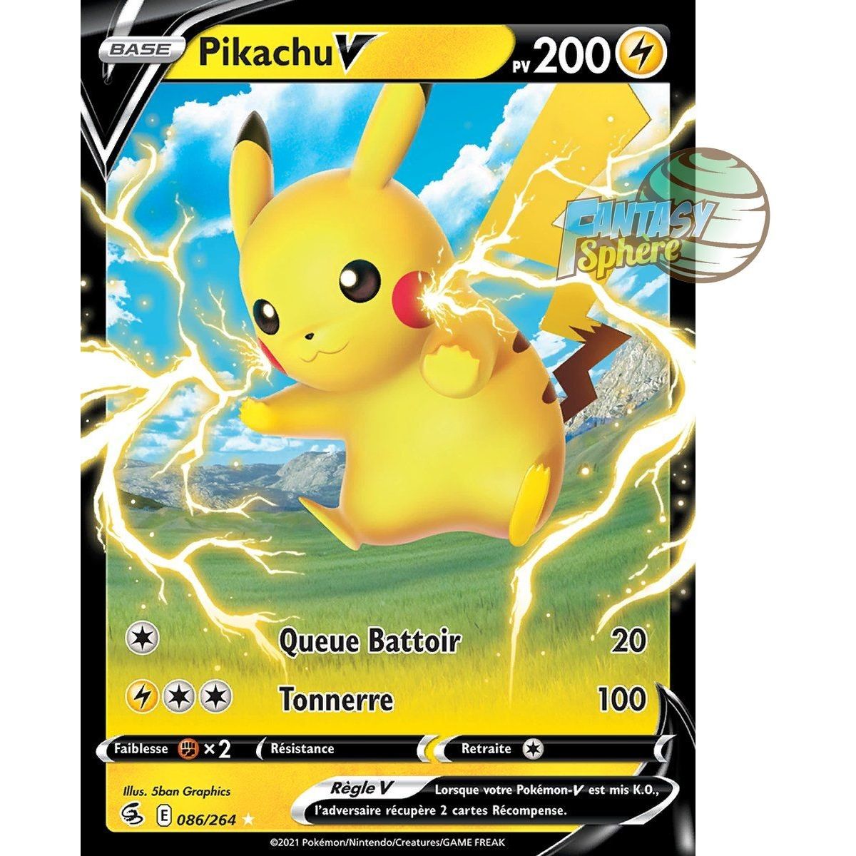 Item Pikachu V – Ultra Rare 86/264 – Fusionsfaustschwert und -schild