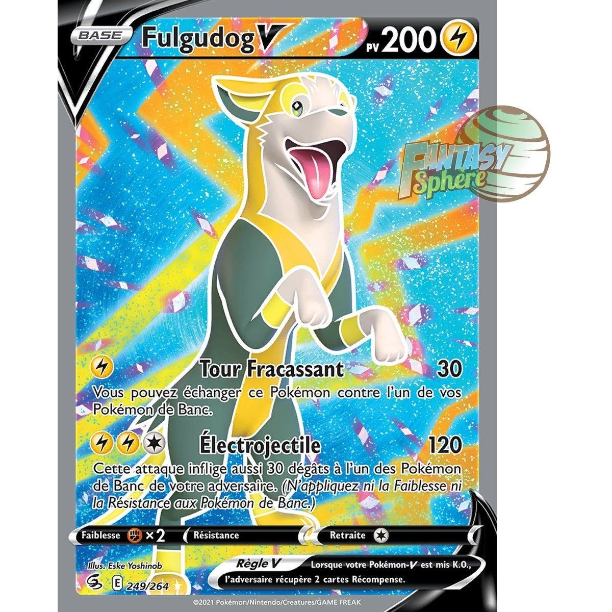 Item Fulgudog V – Full Art Ultra Rare 249/264 – Fusion Faust Schwert und Schild