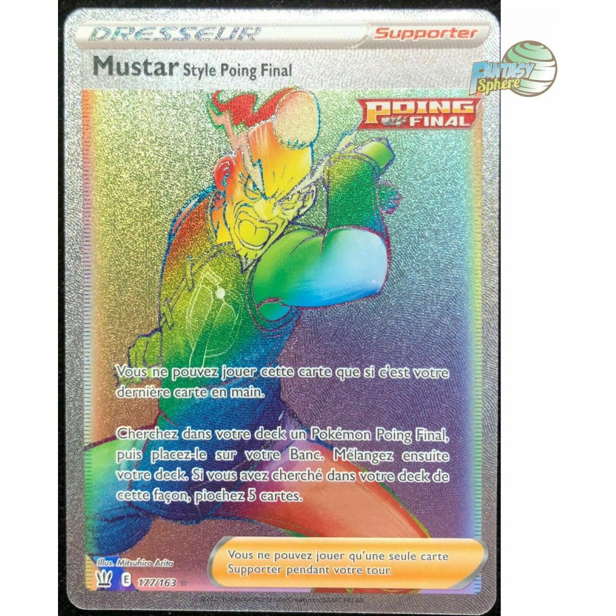 Letzte Faust im Mustar-Stil – Secret Rare 177/163 – Kampfstil mit Schwert und Schild