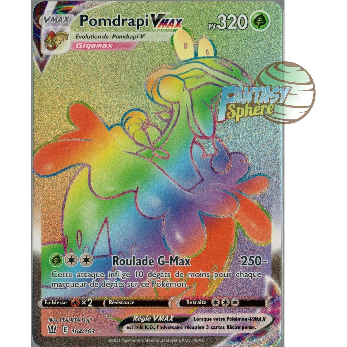 Pomdrapi VMAX – Secret Rare 164/163 – Kampfstil mit Schwert und Schild