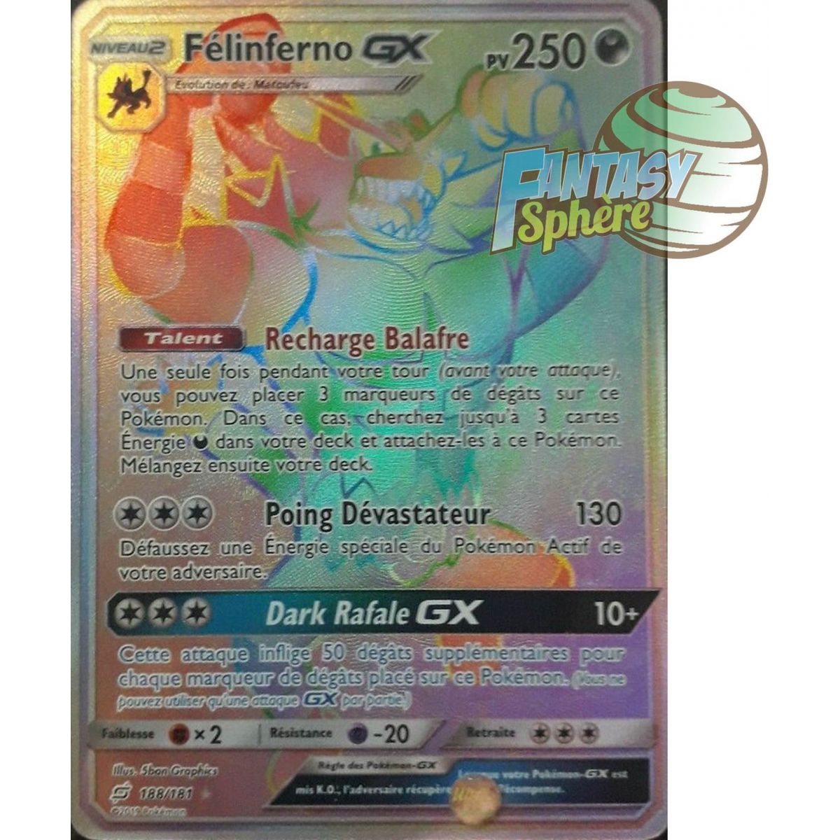 Incineroar GX – Geheime Seltenheit 188/181 – Team Up Sonne & Mond 9