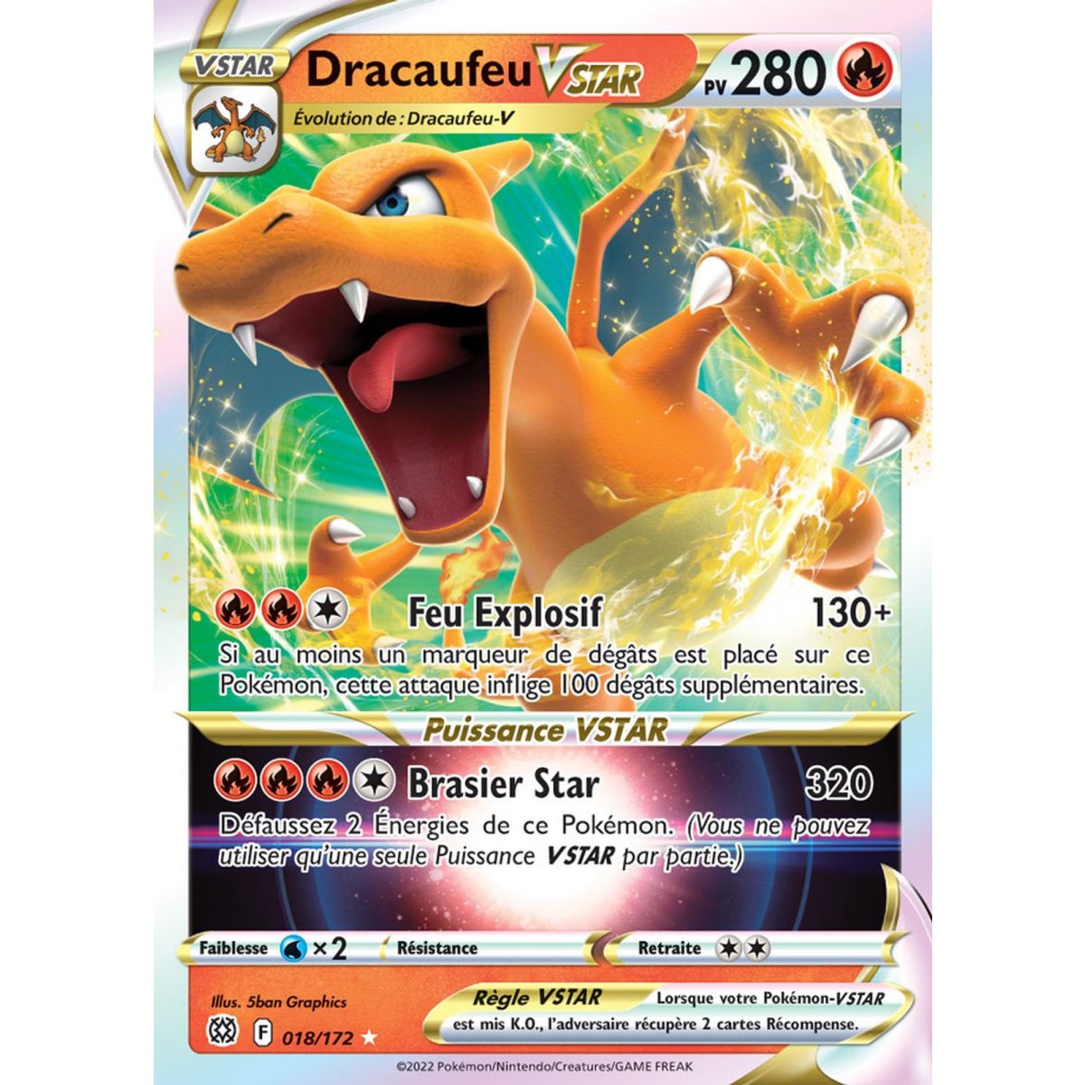 Item Charizard V STAR – Ultra Rare 018/172 – EB09 Schwert und Schild, funkelnde Sterne