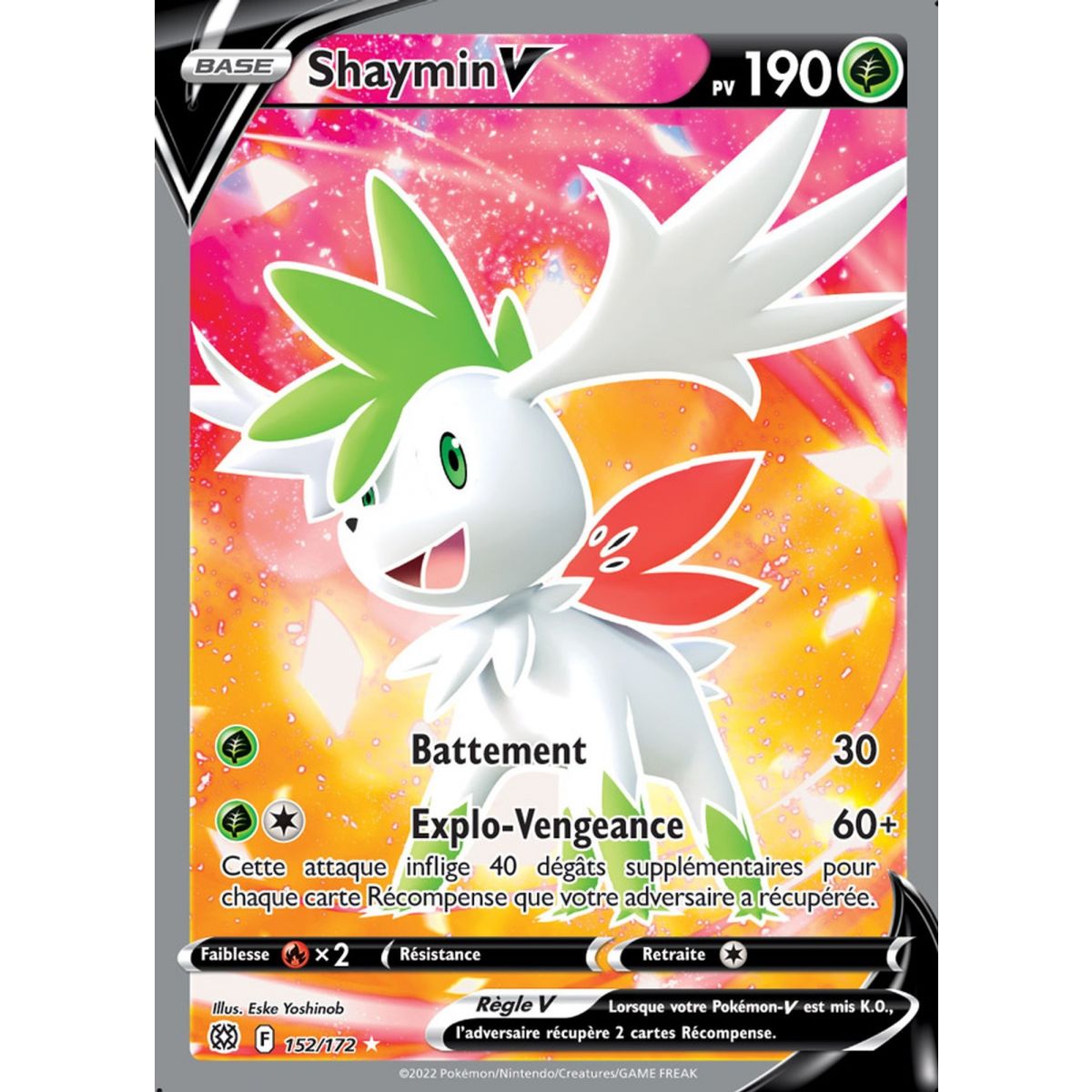 Item Shaymin V – Full Art Ultra Rare 152/172 – EB09 Schwert und Schild, funkelnde Sterne