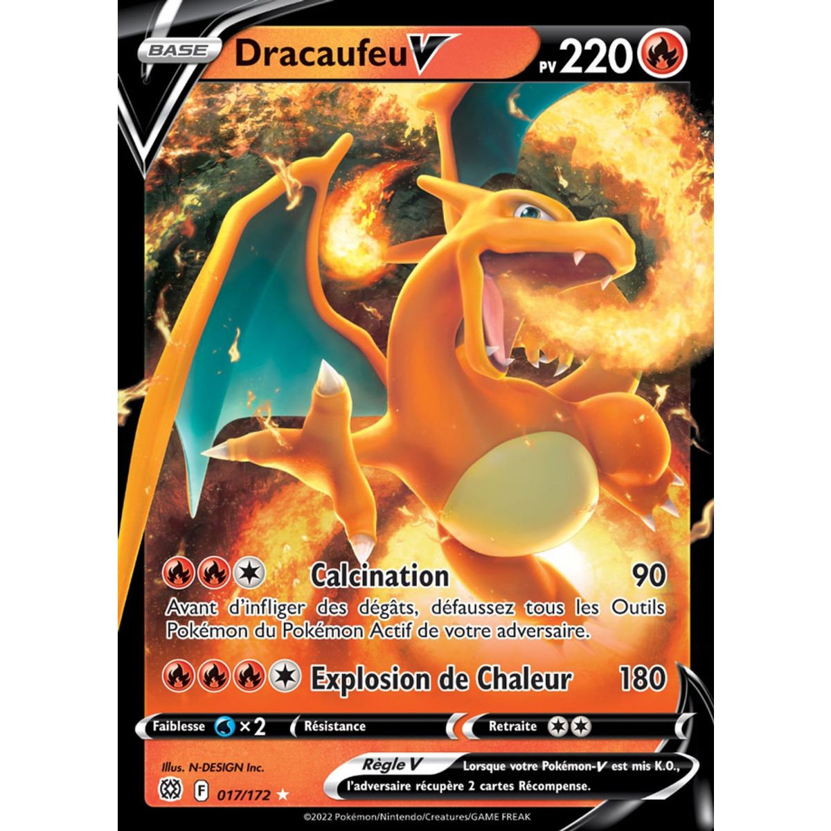 Item Charizard V – Ultra Rare 017/172 – EB09 Schwert und Schild, funkelnde Sterne