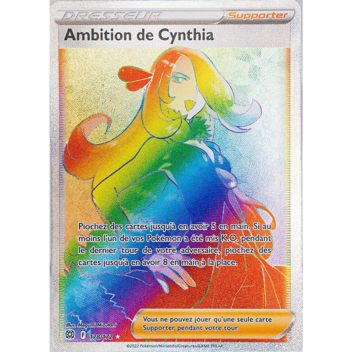 Cynthias Ambition – Full Secret Art Rare 178/172 – EB09 Schwert und Schild, funkelnde Sterne