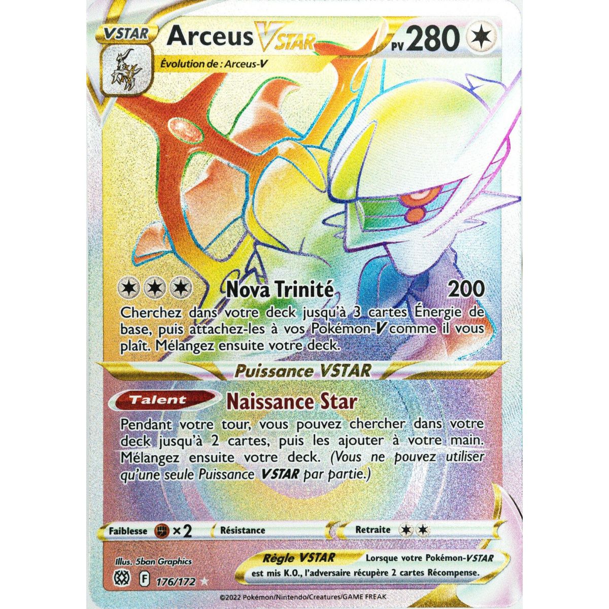 Item Arceus V STAR – Full Secret Art Rare 176/172 – EB09 Schwert und Schild, funkelnde Sterne