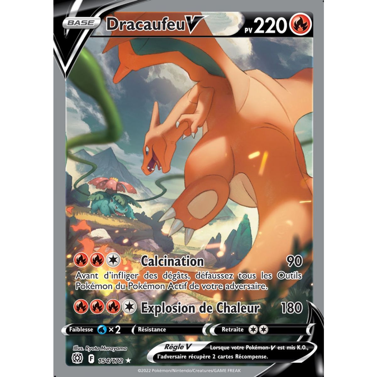 Item Charizard V – Full Art Ultra Rare 154/172 – EB09 Schwert und Schild, funkelnde Sterne