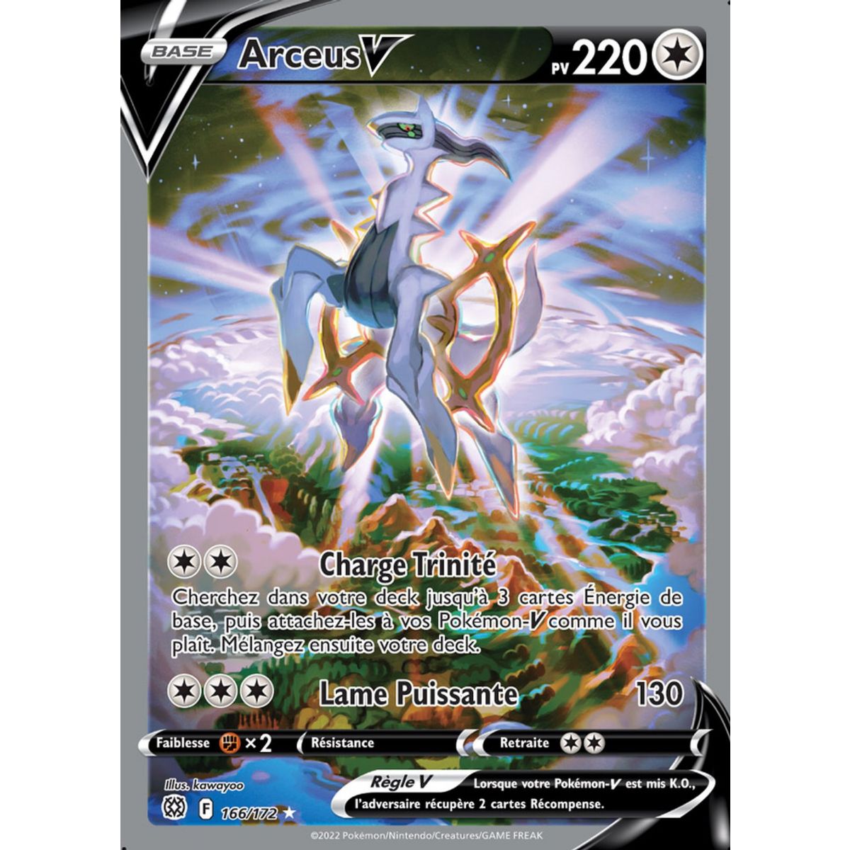 Arceus V – Full Art Ultra Rare 166/172 – EB09 Schwert und Schild, funkelnde Sterne