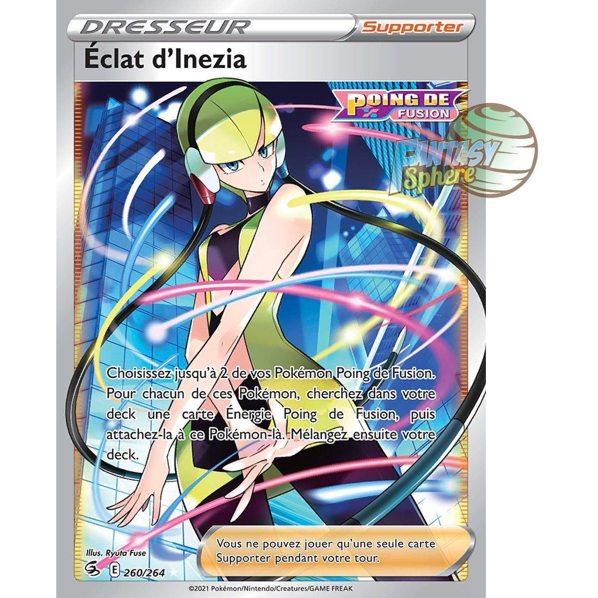 Item Splitter von Inezia – Full Art Ultra Rare 260/264 – Fusionsfaustschwert und -schild