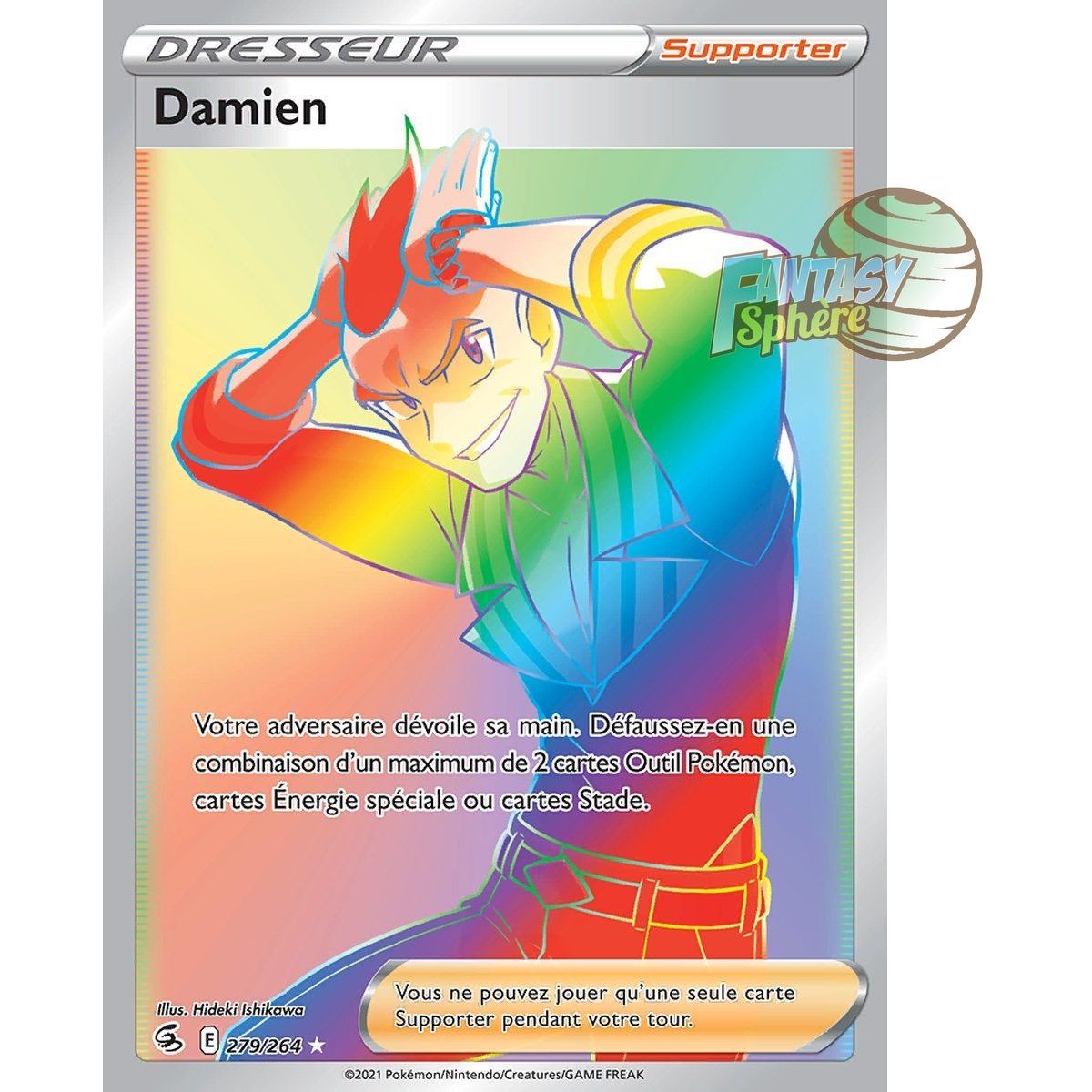 Damien – Secret Rare 279/264 – Fusionsfaustschwert und -schild