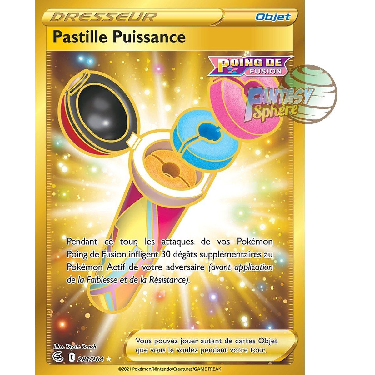 Item Power Pellet – Secret Rare 281/264 – Fusionsfaustschwert und -schild