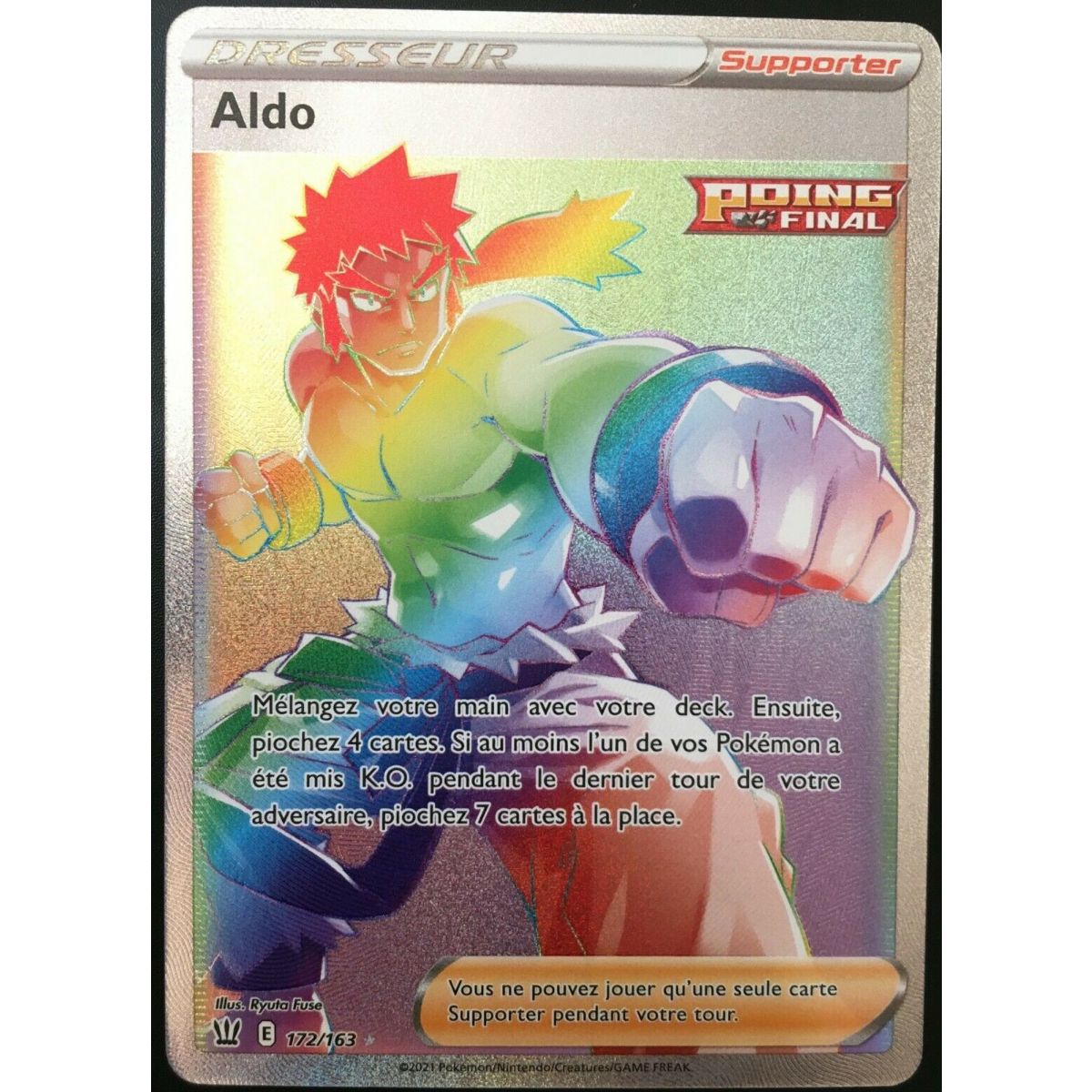 Item Aldo – Secret Rare 172/163 – Kampfstil mit Schwert und Schild