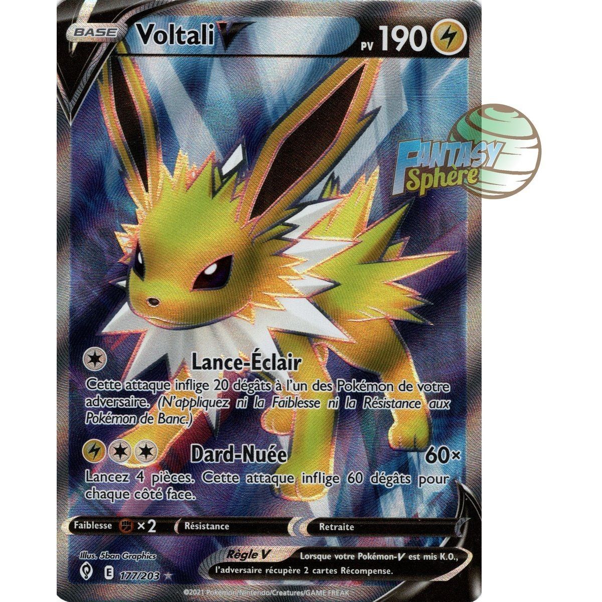 Voltali V – Full Art Ultra Rare 177/203 – Schwert- und Schildentwicklung Celeste