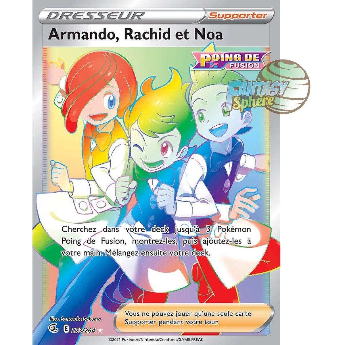 Item Armando, Rachid und Noa – Secret Rare 273/264 – Fusion Faust Schwert und Schild